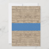 Invitation Baby shower de baseball bleu Boy Sports Wood Invit (Dos)