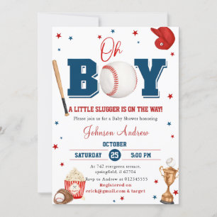 Invitation Baby shower de baseball de volley-ball de Slumdunk