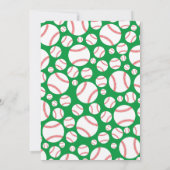 Invitation Baby shower de baseball Little Slugger Neutre genr (Dos)