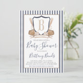 Invitation Baby shower de baseball moderne (Debout devant)