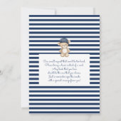 Invitation Baby shower de baseball modifiable garçon (Dos)