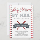 Invitation Baby shower De Baseball Par Courrier (Devant)