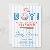 Invitation Baby shower de baseball Sports Thème (Devant)