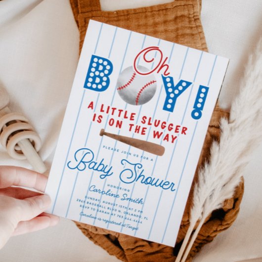 Invitation Baby shower de baseball Sports Thème