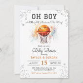Invitation Baby shower de basket-ball (Devant)