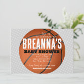 Invitation Baby shower de basket-ball (Debout devant)
