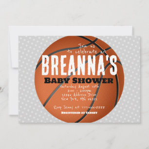 Invitation Baby shower de basket-ball