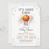 Invitation Baby shower de basket-ball (Devant)