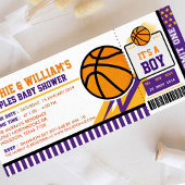 Invitation Baby shower de basket-ball Couples