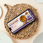 Invitation Baby shower de basket-ball Couples