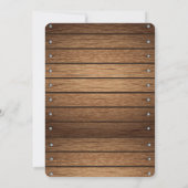 Invitation Baby shower de basket-ball orange rustique (Dos)