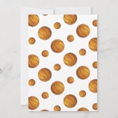 Invitation Baby shower de basket-ball rustique (Dos)