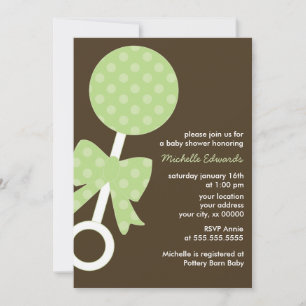 Invitation Baby shower de bataille des Pois verts