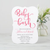 Invitation Baby shower de bébé avec couples Bash pour fille (Debout devant)