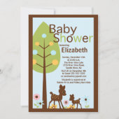 Invitation Baby shower de bébé cerf (Devant)