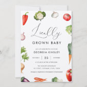 Invitation Baby shower de bébé cultivé localement (Devant)