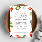 Invitation Baby shower de bébé cultivé localement