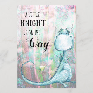 *~* Invitation Baby shower de bébé Dragon Bleu