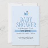Invitation Baby shower de bébé en caoutchouc canar (Devant)