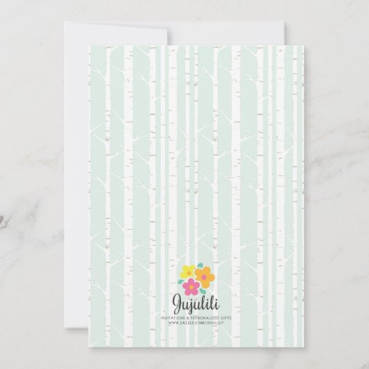 Invitation Baby shower de bébé Fox (Dos)