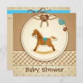 Invitation Baby shower de bébé garçon's Rocking Ho (Devant / Derrière)