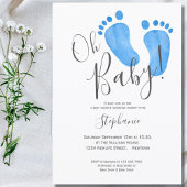 Invitation Baby shower de bébé Oh Baby Boy moderne