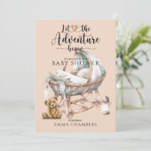 Invitation Baby shower de bébé sans sexe Boho (Debout devant)