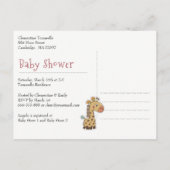 Invitation Baby shower de bébés animaux (Dos)
