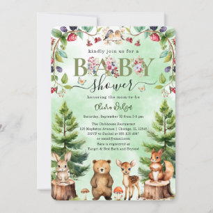 Invitation baby shower de berryfleurs d'animaux