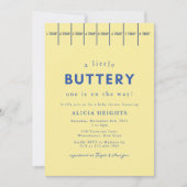 Invitation Baby shower de beurre moderne (Devant)