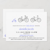 Invitation Baby shower de bicyclettes à vélo (Devant / Derrière)