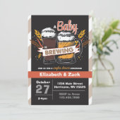 Invitation Baby shower de bière (Debout devant)