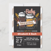Invitation Baby shower de bière (Devant)