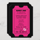 Invitation Baby shower de billet d'entrée (Devant / Derrière)
