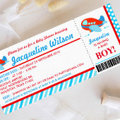Invitation Baby shower de billets d'avion