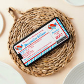 Invitation Baby shower de billets d'avion