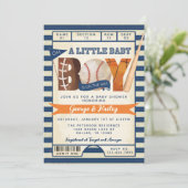 Invitation Baby shower de billets de sport (Debout devant)