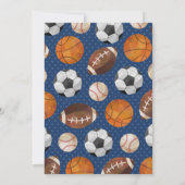 Invitation Baby shower de billets de sport (Dos)