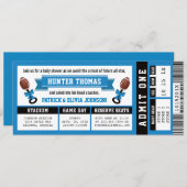 Invitation Baby shower de billets de sport, noir,  (Devant / Derrière)