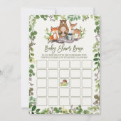 Invitation Baby shower de bingo Botanical Woodland (Devant)