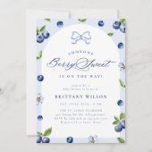 Invitation Baby shower de bleuet (Devant)