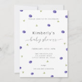 Invitation Baby shower de bleuets d'été (Devant)