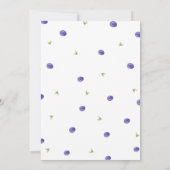 Invitation Baby shower de bleuets d'été (Dos)