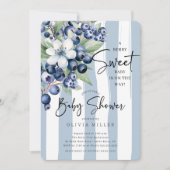 Invitation Baby shower de bleuets doux (Devant)