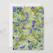 Invitation Baby shower de bleuets verdoyants (Dos)