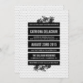 Invitation Baby shower de blocage de couleur noir (Devant / Derrière)