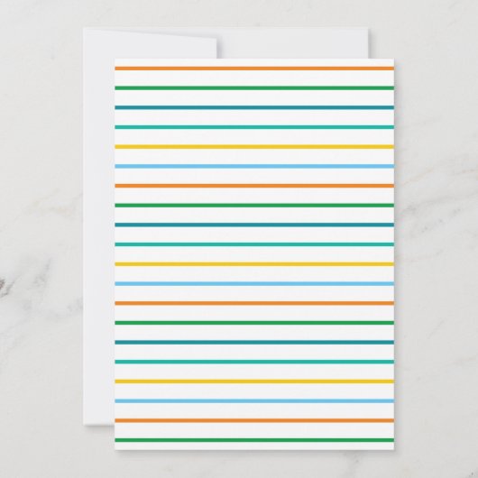 Invitation Baby shower de blocs de couleurs modern (Dos)