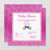 INVITATION BABY SHOWER DE BLOCS DE DOMMAQUES CLAIRS (Devant / Derrière)