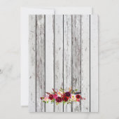 Invitation Baby shower de bocal en bois rustique (Dos)