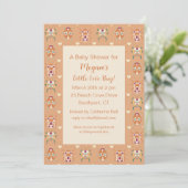 Invitation Baby shower de bogues d'amour (Debout devant)